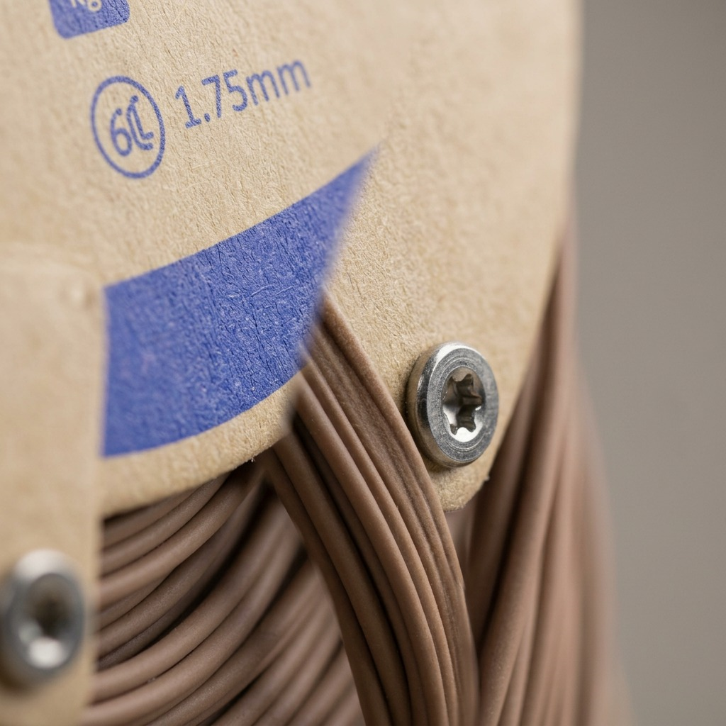 Dremel – Filament PLA brun mat, 1,75 mm, 0,75 kg — gros plan des détails, réf. PLA-BRO-01