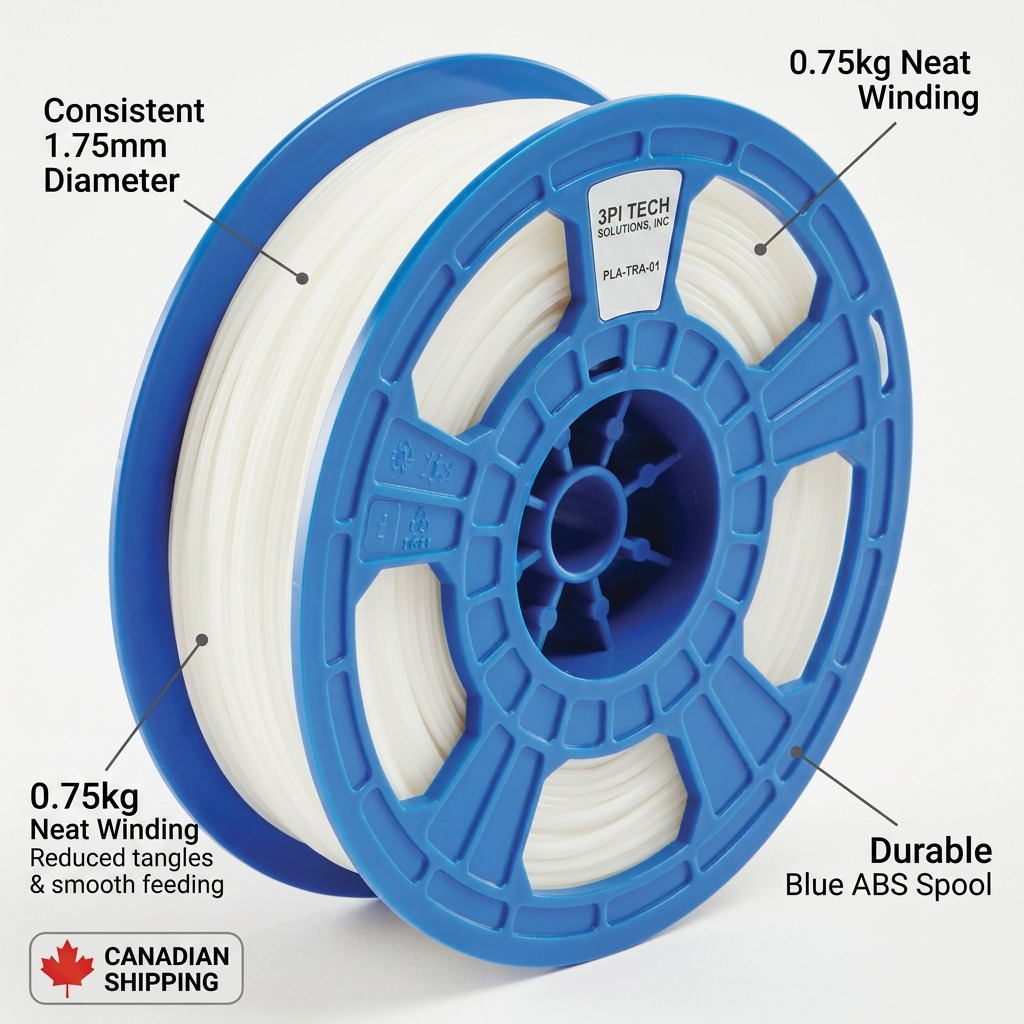 Dremel – Filament PLA translucide, 1,75 mm, 0,75 kg — présentation des caractéristiques, réf. PLA-TRA-01