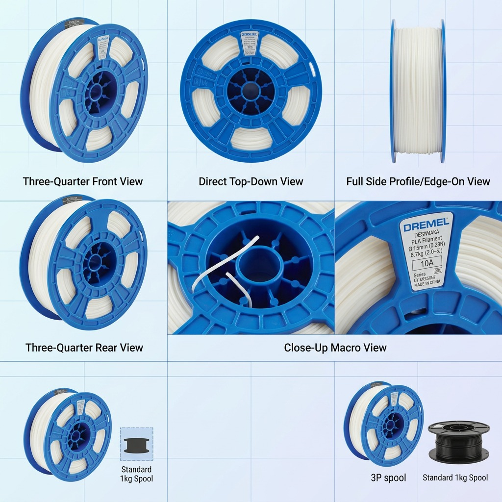 Dremel – Filament PLA translucide, 1,75 mm, 0,75 kg — vue 5, réf. PLA-TRA-01
