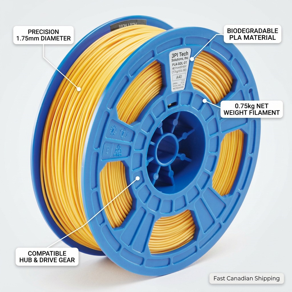 Dremel – Filament PLA doré, 1,75 mm, 0,75 kg — présentation des caractéristiques, réf. PLA-GOL-01