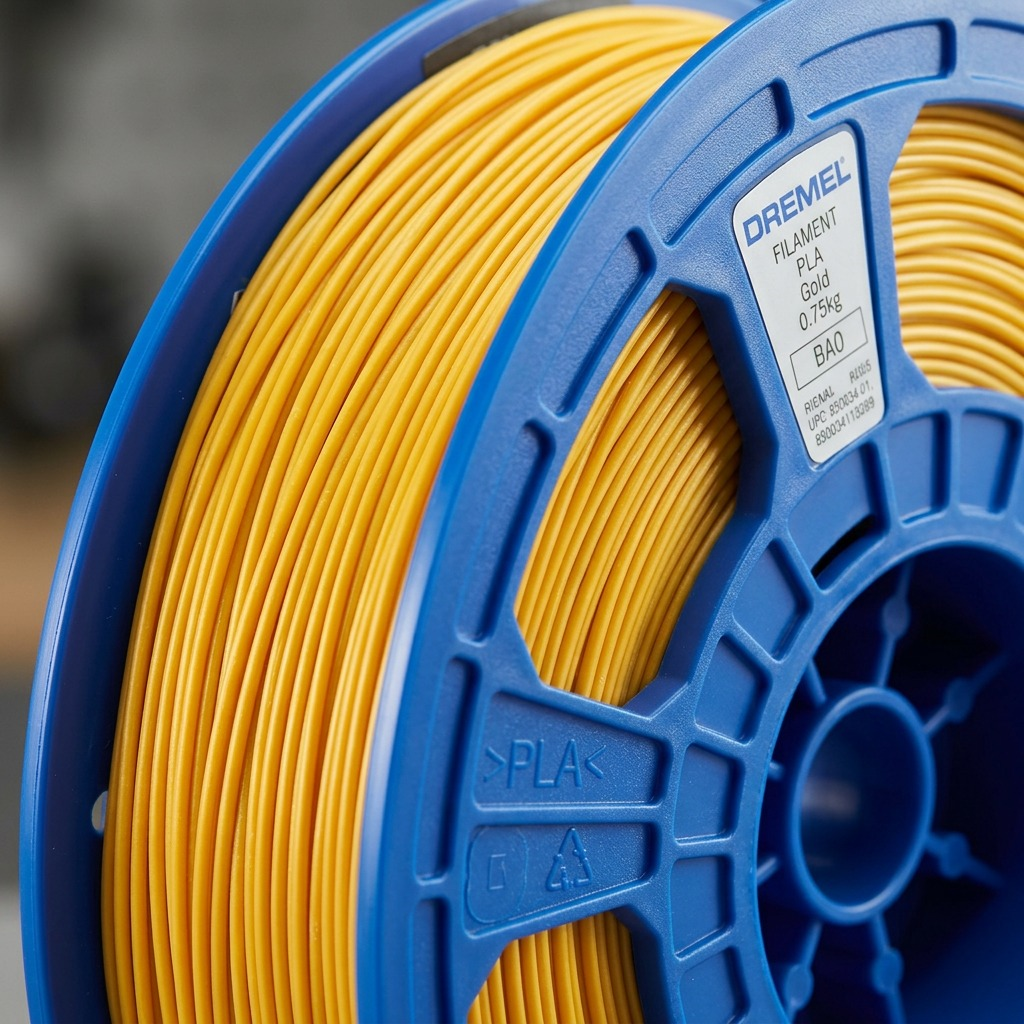 Dremel – Filament PLA doré, 1,75 mm, 0,75 kg — vue 3, réf. PLA-GOL-01