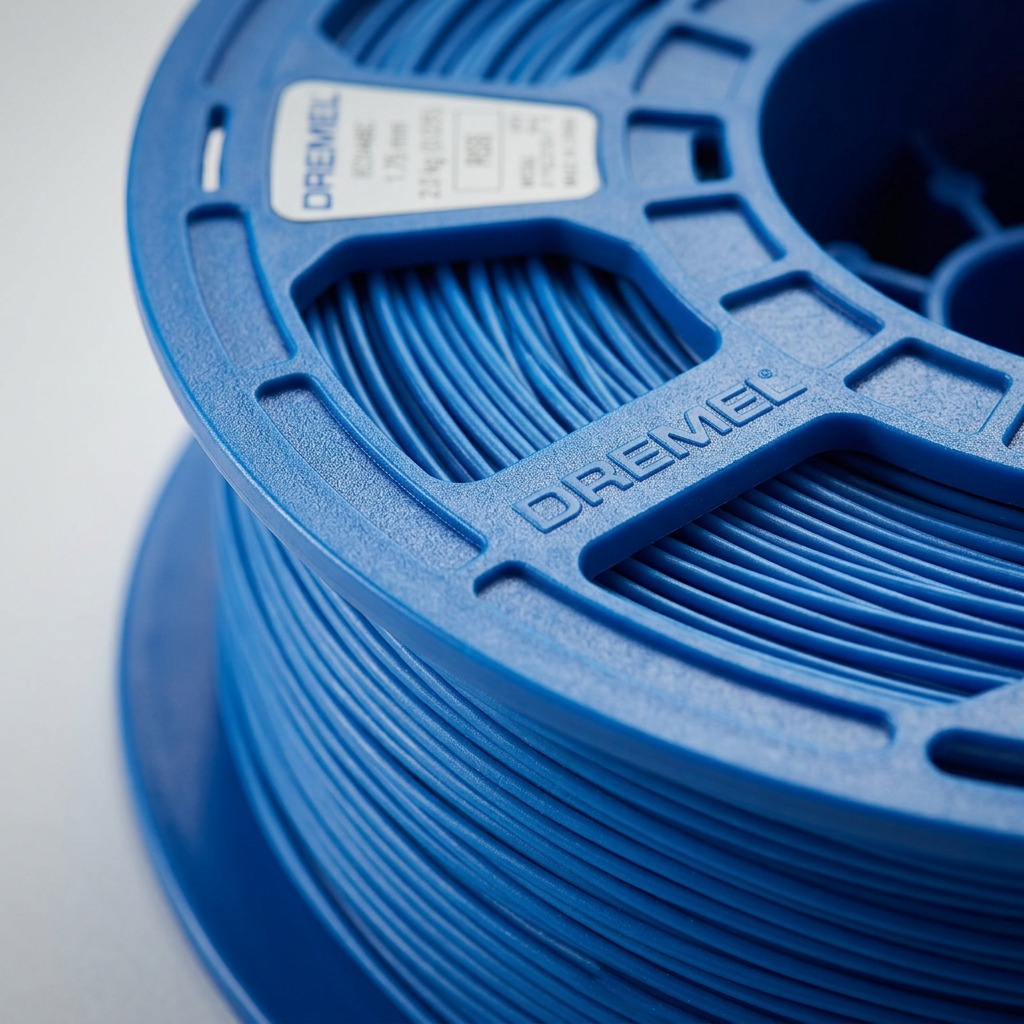 Dremel – Filament PLA blanc, 1,75 mm, 0,75 kg — gros plan des détails, réf. PLA-WHI-01