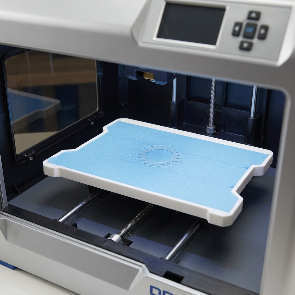 Dremel 3D20 – Plateau de fabrication BP20-01 — gros plan des détails, réf. BP20-01