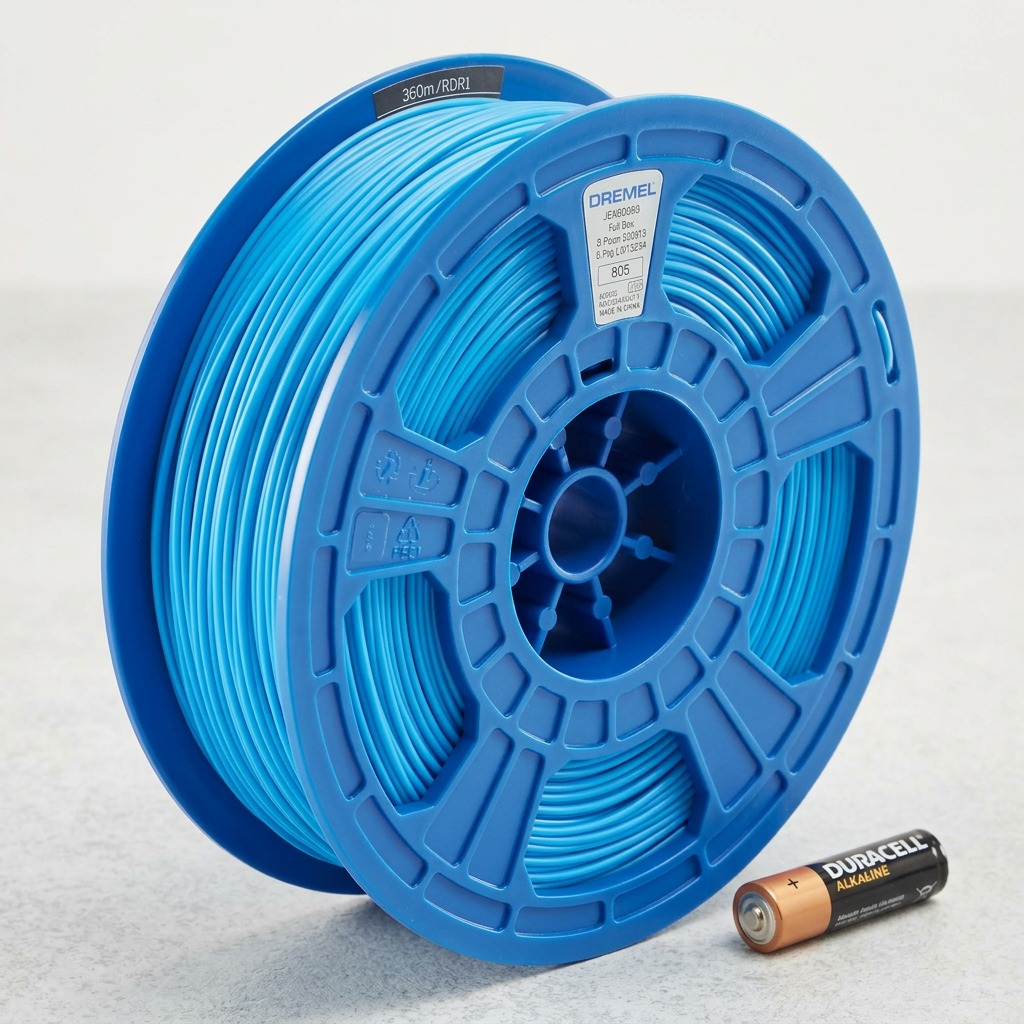 Dremel – Filament PLA bleu, 1,75 mm, 0,75 kg — gros plan des détails, réf. PLA-BLU-01