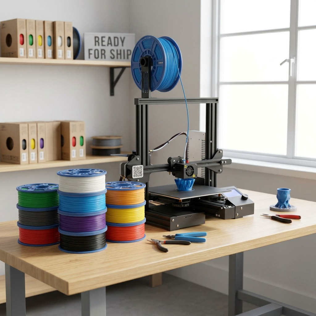Dremel – Filament PLA 1,75 mm, assortiment de 10 bobines — présentation en situation, réf. PLA-VAR10-01