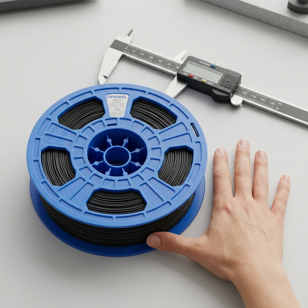 High-resolution hero shot of the vibrant blue 3PI Tech Solutions 3D PLA Filament spool, black material, centered on a pure white background.