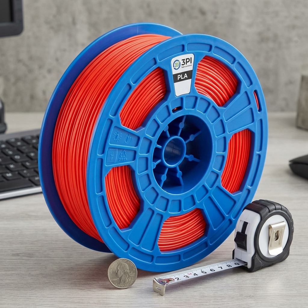 Dremel DigiLab red 1.75mm PLA 3D printer filament on a blue 0.75kg RFID-enabled spool.