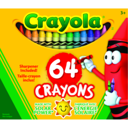 Crayola – Boîte de 64 crayons de cire