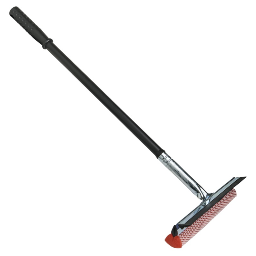 10" Car squeegee w/Heavy Duty Plastic handle oval length 24"