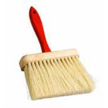 Large Kalsomine/Whitewash Brush with 6.5x2" Wood Block