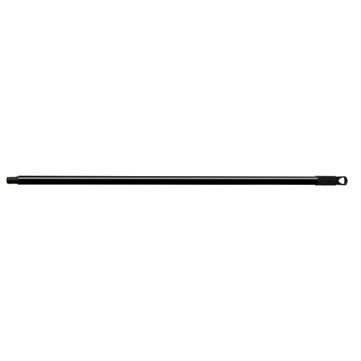 Black Metal handle w/internal threaded tip and hanger cap 1"x54" Heavy Duty