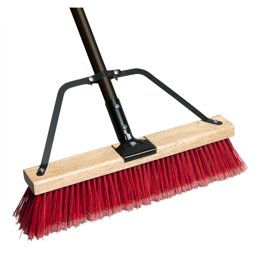 18” Ryno Medium Flagged Red/Black PVC fill,/w brace, & tapered handle Assembled