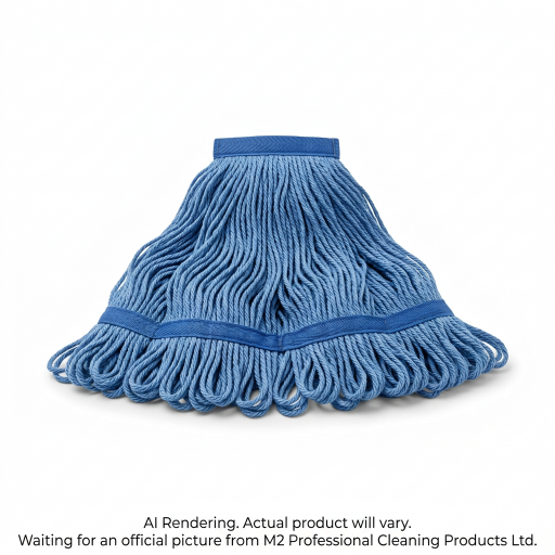 16oz Dura-Pro Loop-End Wet Mop - Narrow Band - Blue
