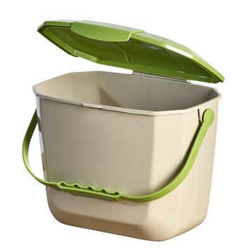 Kitchen Food Waste Container-8L/2.11us G Beige & Green