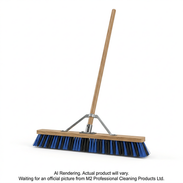 36” Ryno Stiff Blue/Black PVC fill, w/ brace, & tapered handle Assembled