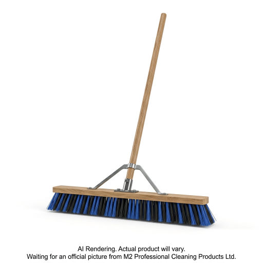 36” Ryno Stiff Blue/Black PVC fill, w/ brace, & tapered handle Assembled