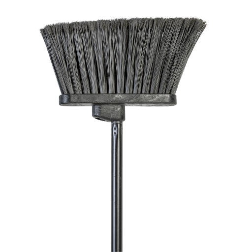 M2 Duo-Angle – Balai noir 9 po avec manche métallique 48 po – BA-8306BK-48