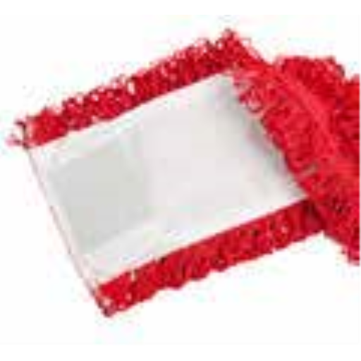 M2 MicroLoop – Tampon de vadrouille plate rouge 16 po à languettes – EFM-FM5100-RD