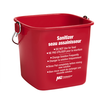Pail Cleaning Red 3qrt Pail - Sanitizer