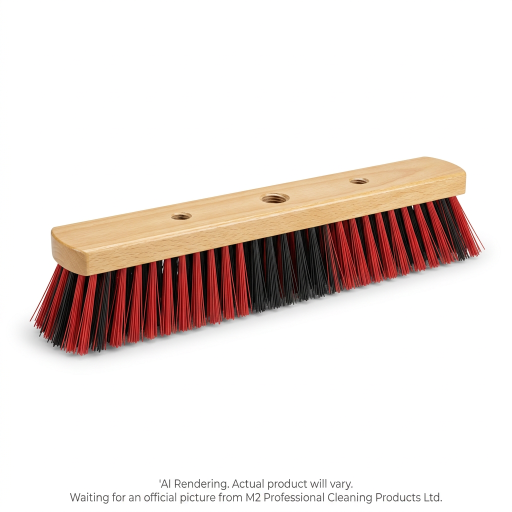M2 Ryno – Tête de balai-brosse moyen rouge/noir 24 po – PB-801-RB24