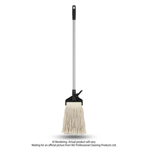 M2 ProMop – Vadrouille coton 24 oz avec manche métal 60 po – HW-PC-80024C