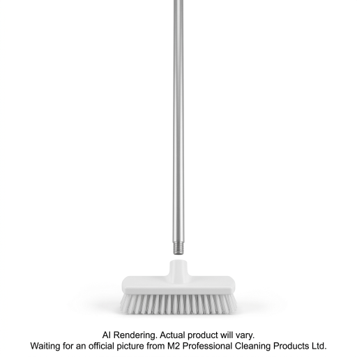 M2 Brosse de récurage blanche 8 po avec manche métal 54 po – BV-298WH-M54
