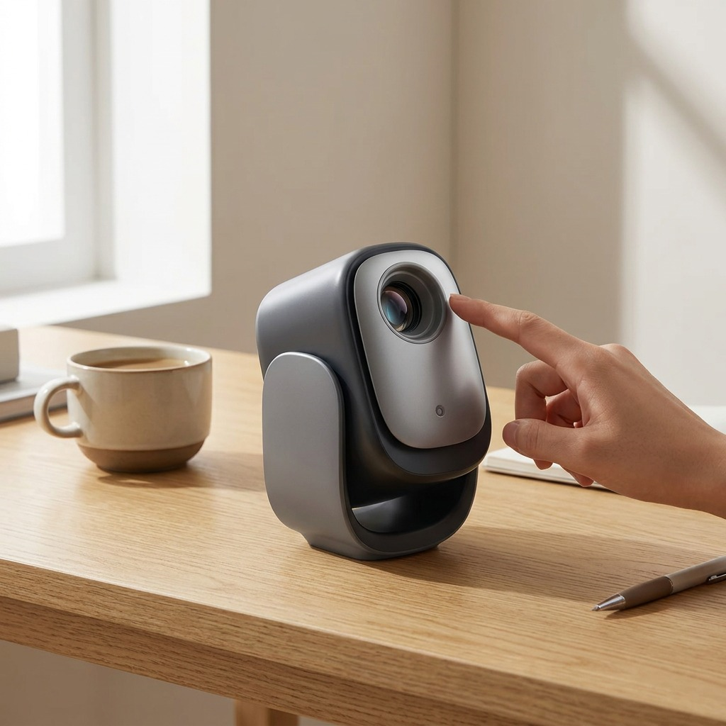 A high-resolution product shot of the Dangbei N2 mini projector on a pure white background.