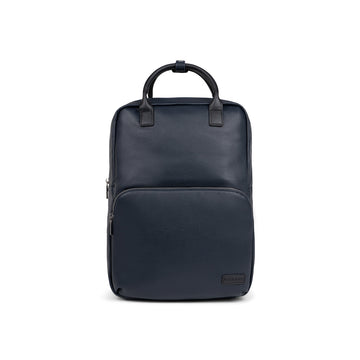 Vue de face du sac à dos Bugatti Contrast Pebble bleu marine, pour ordinateur portable 15,6 po