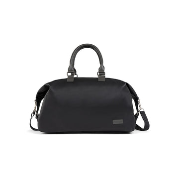Sac de voyage noir Bugatti Contrast Pebble en cuir végétalien grainé, vue de face