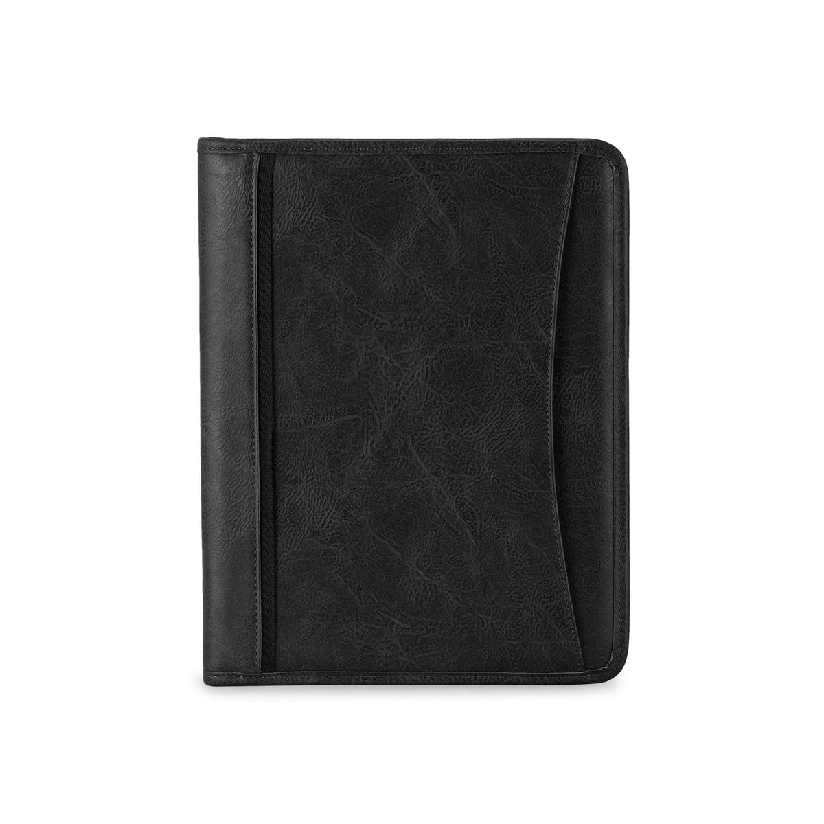 Étui d’écriture Bugatti Valentino noir avec compartiment pour tablette, vue de face