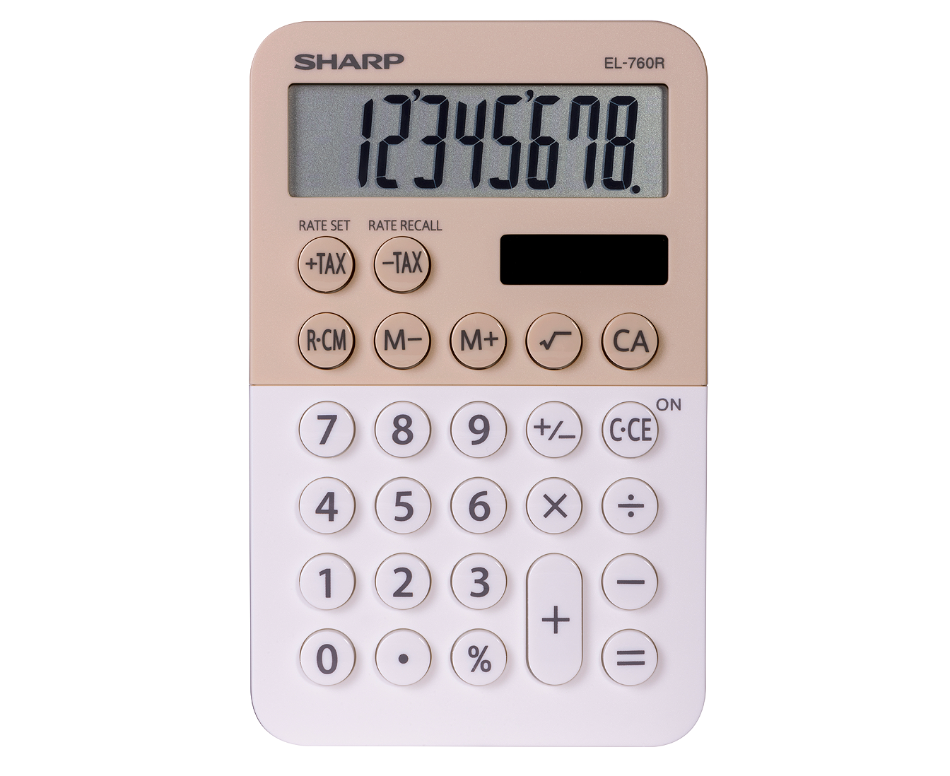 SHARP EL760RBLA XL-CALCULATRICE À 8 CHIFFRES - LATTE - Distribution Conrad