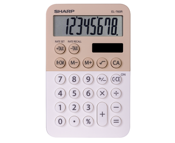 SHARP EL760RBLA XL-CALCULATRICE À 8 CHIFFRES - LATTE - Distribution Conrad