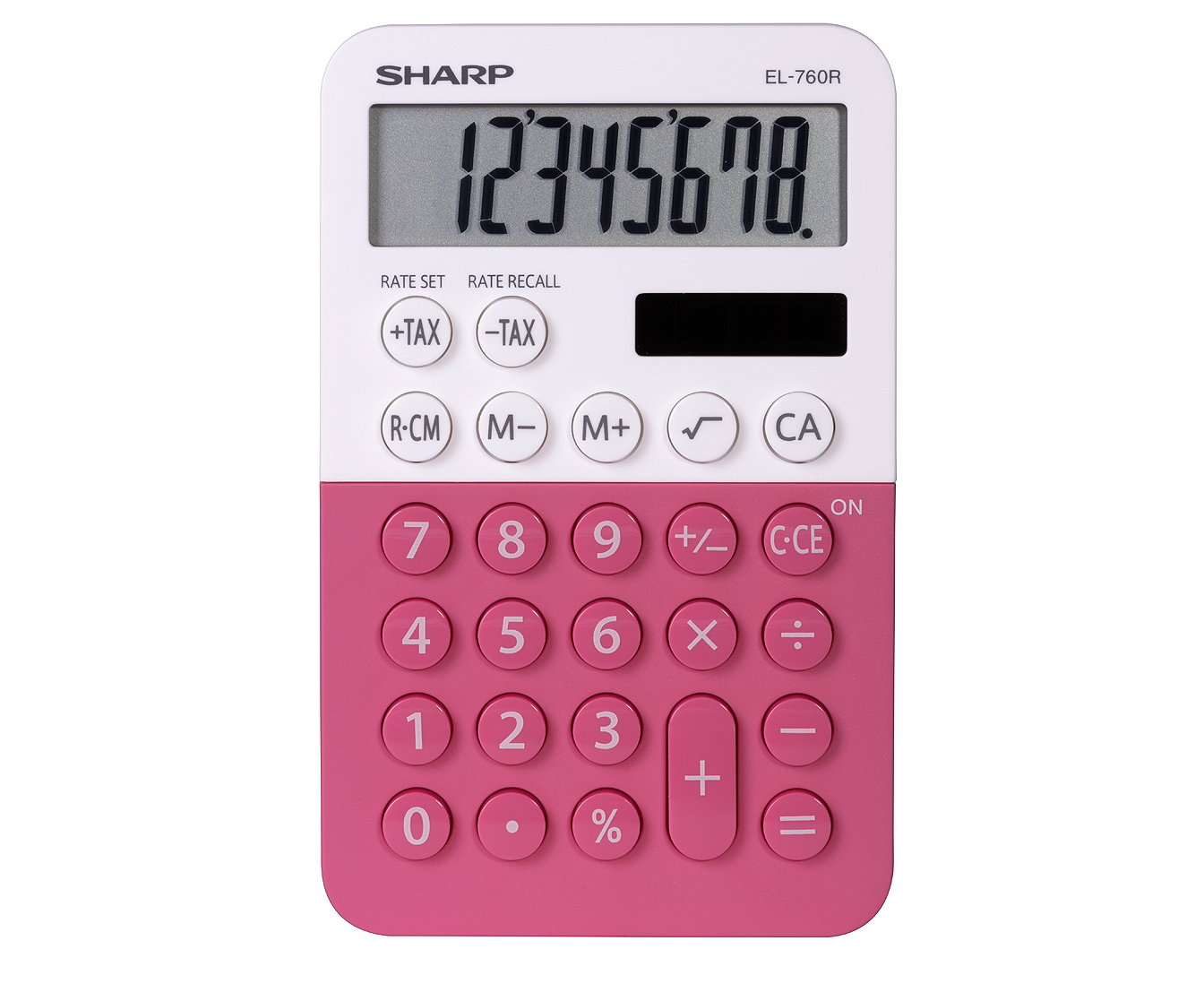 SHARP EL760RBPK CALCULATRICE À 8 CHIFFRES - FRAMBOISE - Distribution Conrad