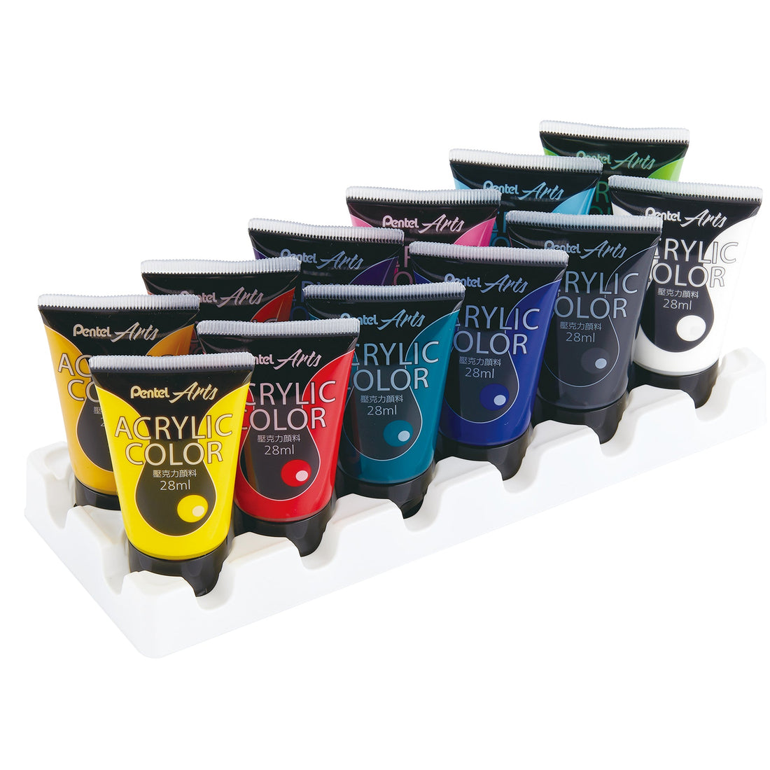 Pentel Arts WA2-12 ensemble de peinture acrylique 12 couleurs