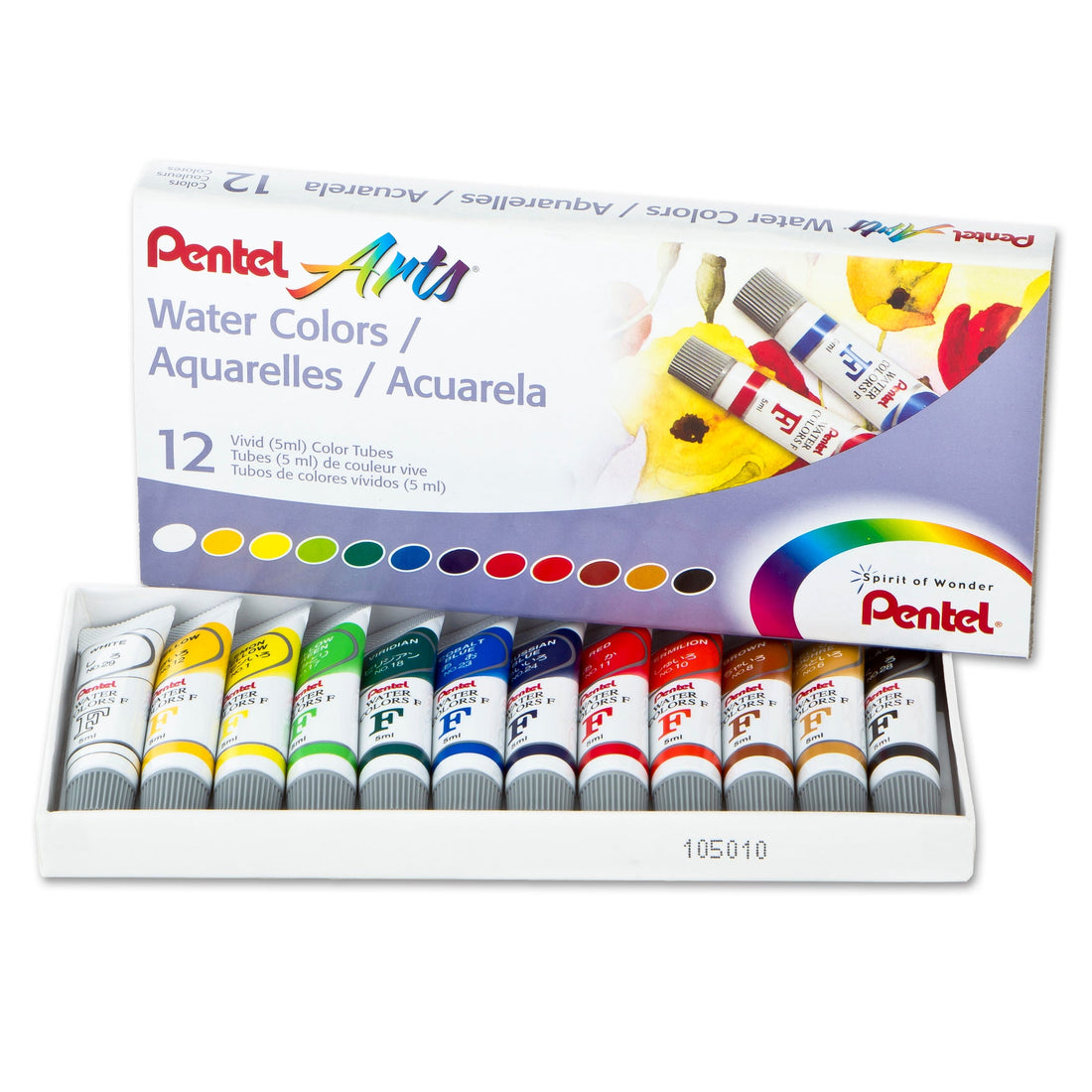 Pentel Arts WFRS-12 aquarelles 12 couleurs assorties