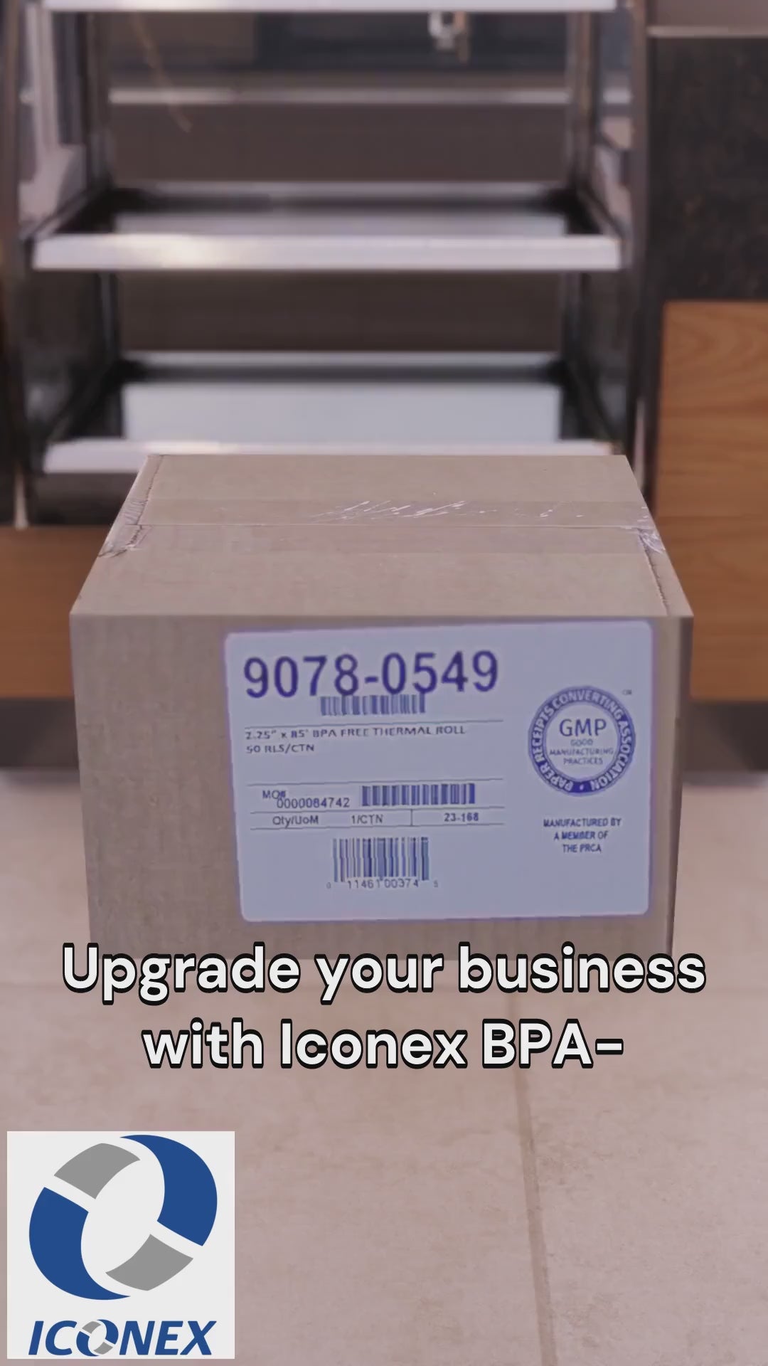 9078-0549 Iconex 2.25" X 85' BPA FREE THERMAL ROLL 50/CTN