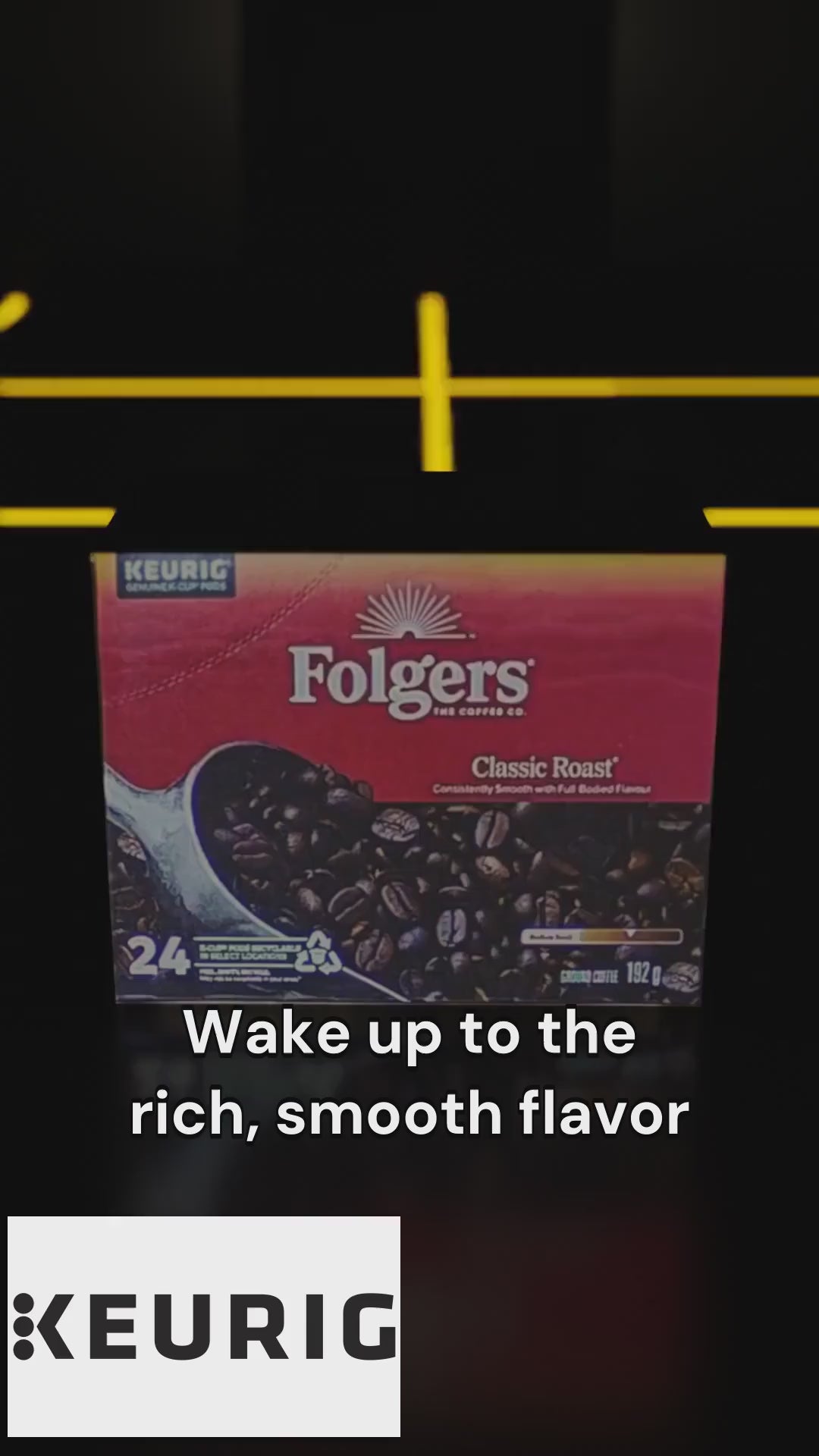 Folgers Classic Roast – Café, torréfaction moyenne, 24 capsules K-Cup (61-20902)