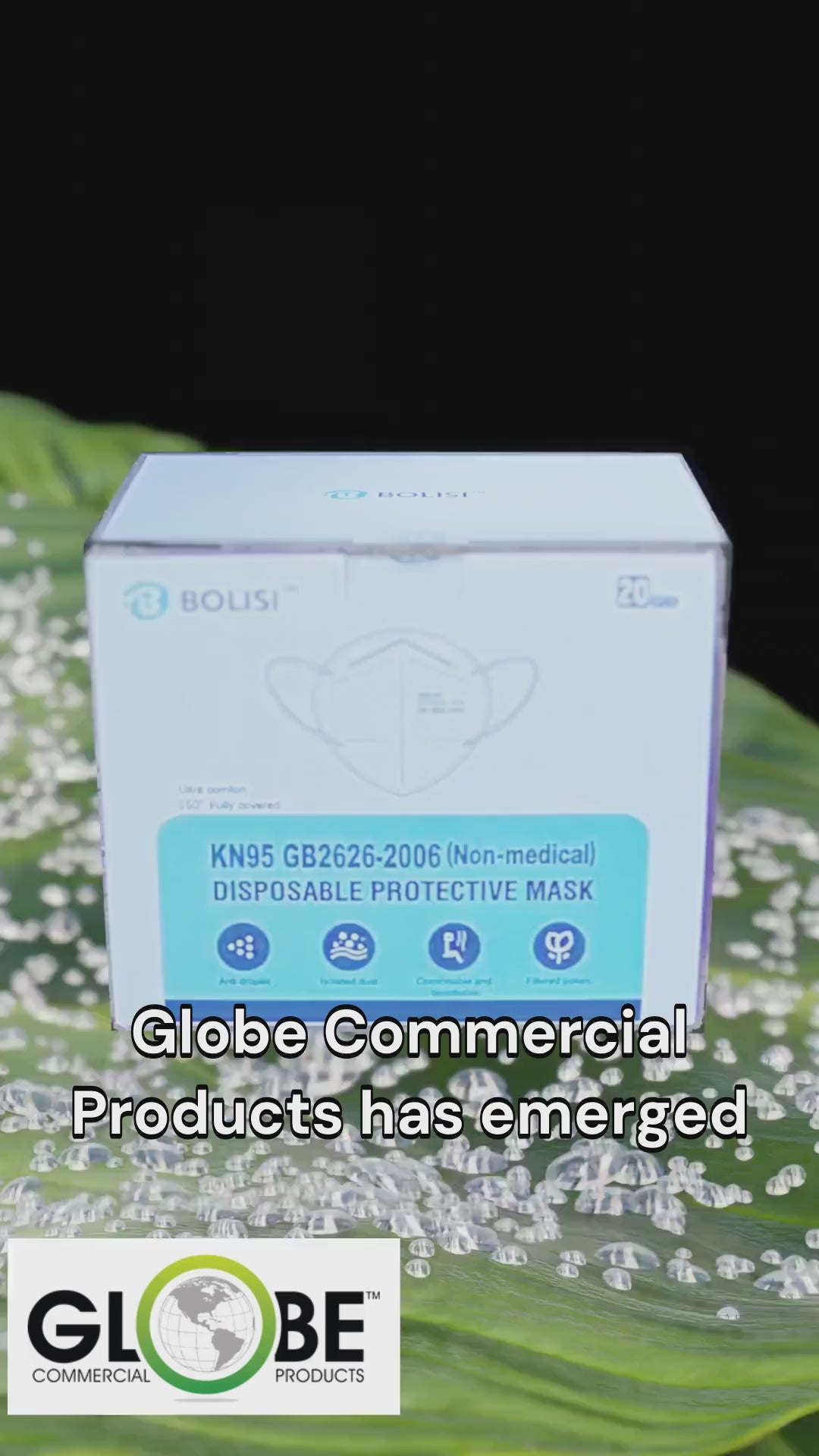 Globe – Masques de type KN95, paquet de 20