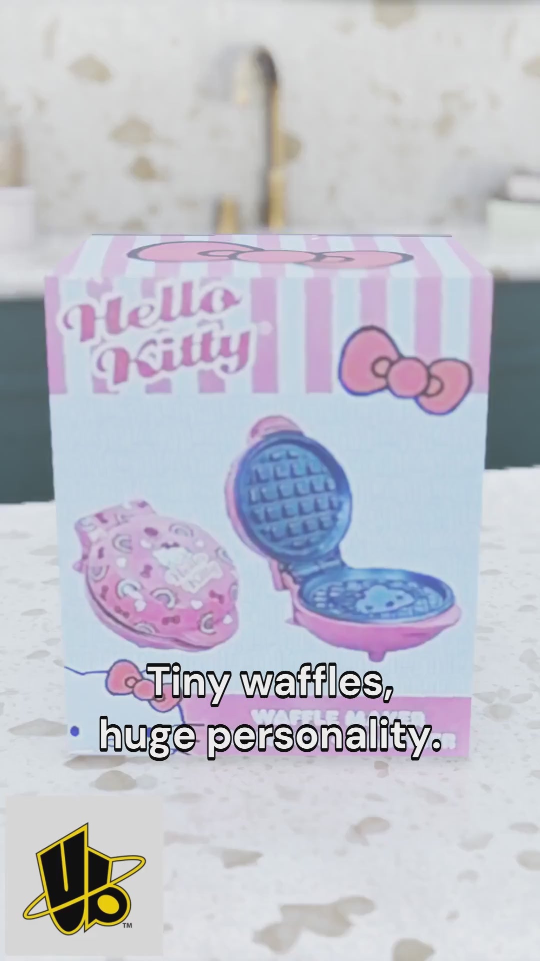Hello Kitty Mini Waffle Maker - Compact 4-Inch Non-Stick Character Waffle Iron
