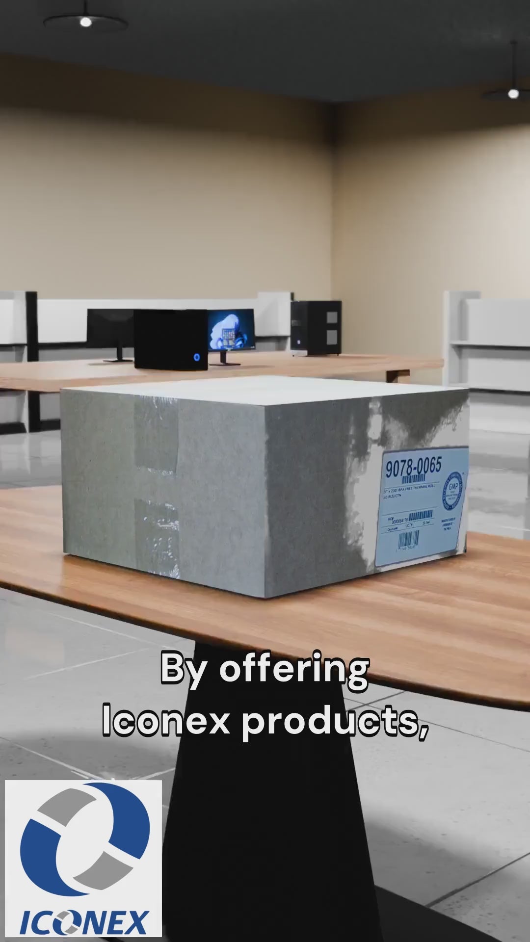 9078-0065 Iconex 3" x 230' BPA FREE THERMAL ROLL 50/CTN