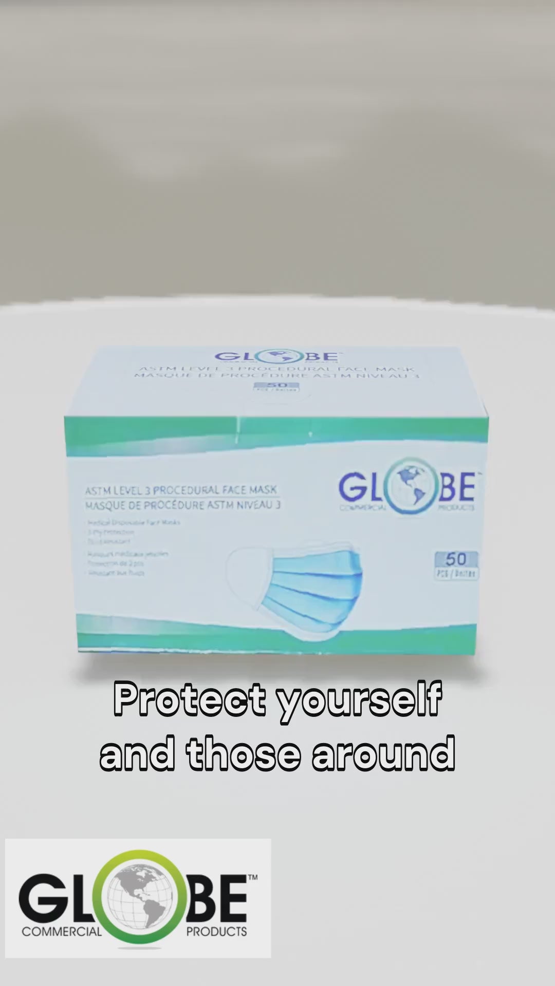 Globe – Masques de procédure à trois couches, ASTM niveau 3, 50