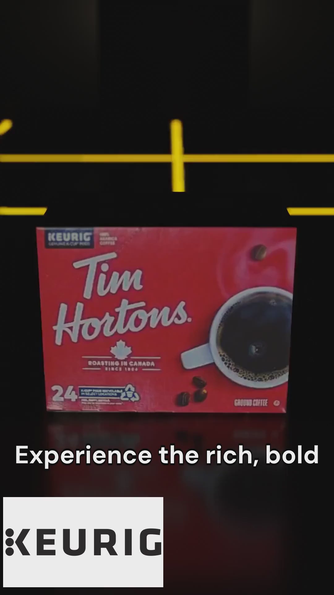 Tim Hortons Dark Roast – Café, torréfaction foncée, 24 capsules K-Cup (61-01307)
