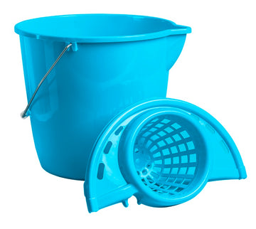 M2 PA-UT1012-2 – seau 12 L bleu avec essoreuse conique