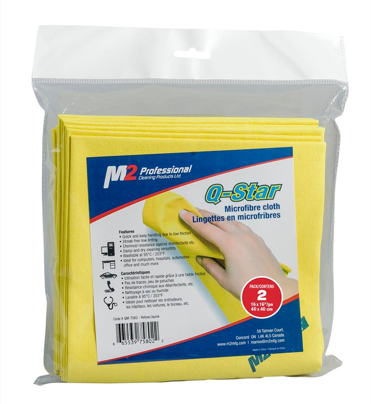 M2 QM-7682 – chiffon microfibre Q-Star jaune
