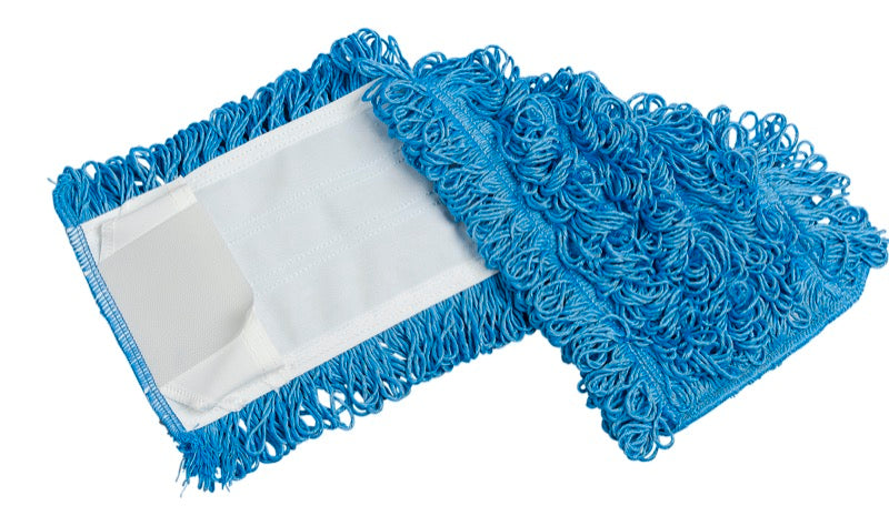 M2 EFM-FM5100-BL – recharge microfibre bouclée pour vadrouille plate bleue