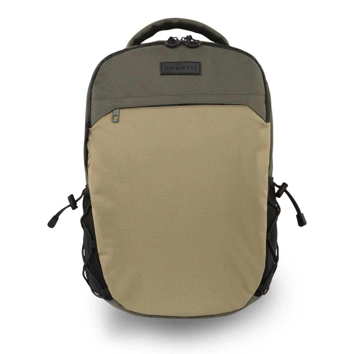 Sac à dos Bugatti Outland kaki et beige à poches multiples, vue de face