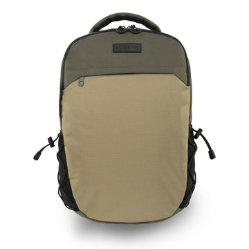 Sac à dos Bugatti Outland kaki et beige à poches multiples, vue de face